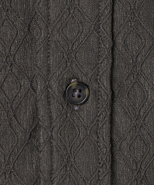 COMME CA ISM（コムサイズム）の「ダイヤ柄ジャガード バンドカラーシャツ（シャツ/ブラウス・メンズ・ブラック/チャコール・MEDIUM/LARGE）」の16枚目の写真