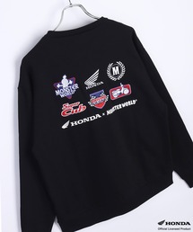 HONDA × MONSTER WORLD 長袖 裏毛トレーナー