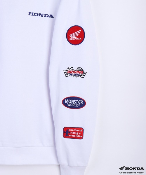 WESTSEA(ウエストシー)の「HONDA × MONSTER WORLD 長袖 裏毛トレーナー(スウェット・メンズ・ホワイト/ブラック系その他/ホワイト系その他/ブラック・L/M)」の9枚目の写真