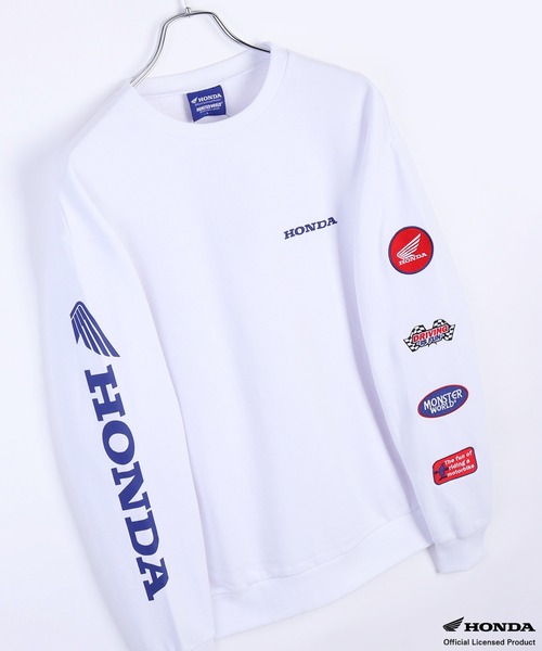 WESTSEA(ウエストシー)の「HONDA × MONSTER WORLD 長袖 裏毛トレーナー(スウェット・メンズ・ホワイト/ブラック系その他/ホワイト系その他/ブラック・L/M)」の7枚目の写真