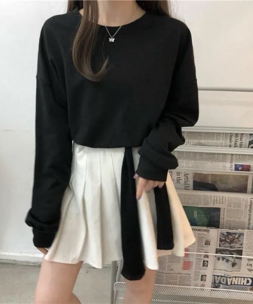 Mejoul（メジュール）の「【2025年秋冬新作】バックリボンデザイン ショート丈 スウェット（スウェット・レディース・グレー/ホワイト/ブラック・F）」の15枚目の写真