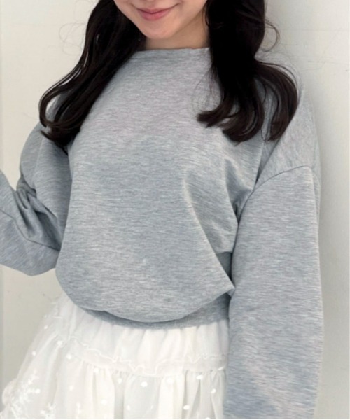 Mejoul（メジュール）の「【2025年秋冬新作】バックリボンデザイン ショート丈 スウェット（スウェット・レディース・グレー/ホワイト/ブラック・F）」の19枚目の写真