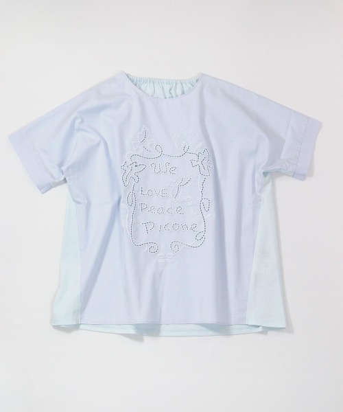 STUDIO PICONE（スタジオピッコーネ）の「カットワーク刺繍冷感Ｔシャツ（Tシャツ/カットソー・レディース・ネイビー/ホワイト/ブルー・LL/L/M）」の22枚目の写真