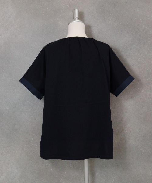 STUDIO PICONE（スタジオピッコーネ）の「カットワーク刺繍冷感Ｔシャツ（Tシャツ/カットソー・レディース・ネイビー/ホワイト/ブルー・LL/L/M）」の13枚目の写真