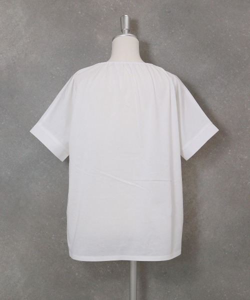 STUDIO PICONE（スタジオピッコーネ）の「カットワーク刺繍冷感Ｔシャツ（Tシャツ/カットソー・レディース・ネイビー/ホワイト/ブルー・LL/L/M）」の12枚目の写真