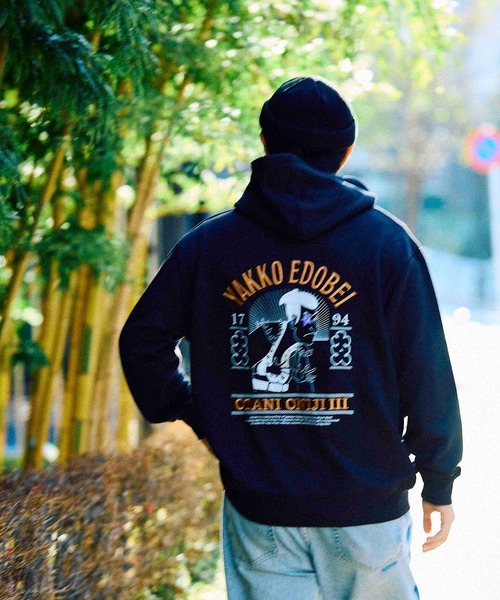  j.n.r.d（ジェー・エヌ・アール・ディー）の「【和シリーズ】j.n.r.d/大谷鬼次プルパーカー（パーカー・メンズ・ホワイト系その他/チャコールグレー・M/L/LL）」の6枚目の写真