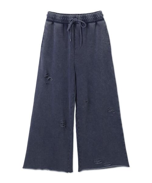WEGO（ウィゴー）の「WEGO/ダメージスウェットワイドパンツ（スウェットパンツ・レディース・ブルー/ブラック/杢グレー/その他1・FREE）」の11枚目の写真