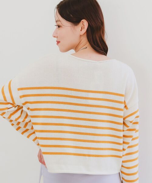 le.coeur blanc（ルクールブラン）の「TRICOTS JEANMARC ボーダーニット（ニット/セーター・レディース・イエロー系その他/ブルー系その他2・38）」の7枚目の写真