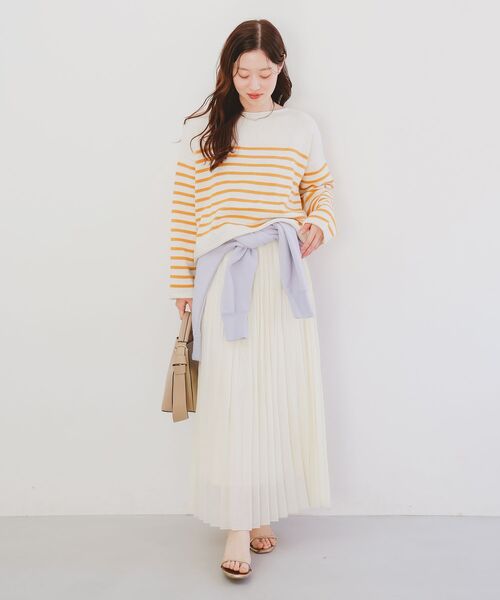 le.coeur blanc（ルクールブラン）の「TRICOTS JEANMARC ボーダーニット（ニット/セーター・レディース・イエロー系その他/ブルー系その他2・38）」の8枚目の写真