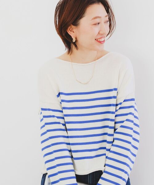 le.coeur blanc（ルクールブラン）の「TRICOTS JEANMARC ボーダーニット（ニット/セーター・レディース・イエロー系その他/ブルー系その他2・38）」の14枚目の写真