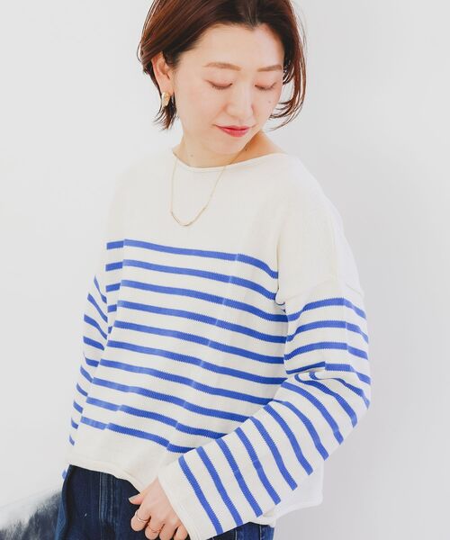 le.coeur blanc（ルクールブラン）の「TRICOTS JEANMARC ボーダーニット（ニット/セーター・レディース・イエロー系その他/ブルー系その他2・38）」の15枚目の写真