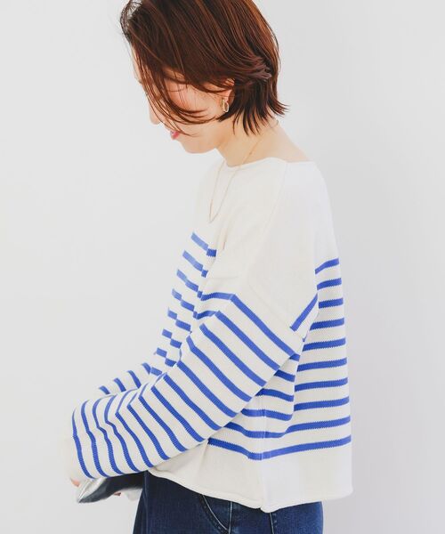 le.coeur blanc（ルクールブラン）の「TRICOTS JEANMARC ボーダーニット（ニット/セーター・レディース・イエロー系その他/ブルー系その他2・38）」の16枚目の写真