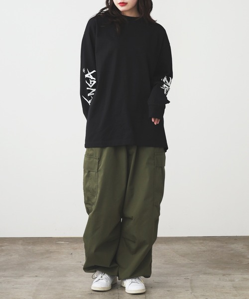 NANGA(ナンガ)の「NANGA/ナンガ ECOHYBRID SLV LOGO L/S TEE ロンT 2026年春夏(Tシャツ/カットソー・メンズ・ブラック/ホワイト/ネイビー・XL/L/M/S)」の9枚目の写真