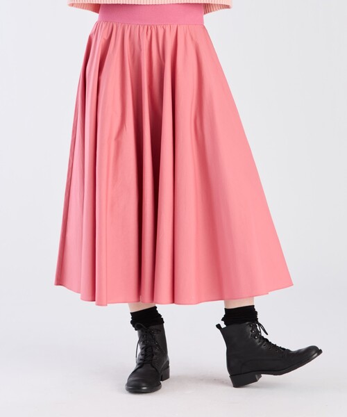 To b. by agnes b.（トゥービーバイアニエスベー）の「コットン サーキュラー スカート（スカート・レディース・ピンク・36/38/40）」の2枚目の写真