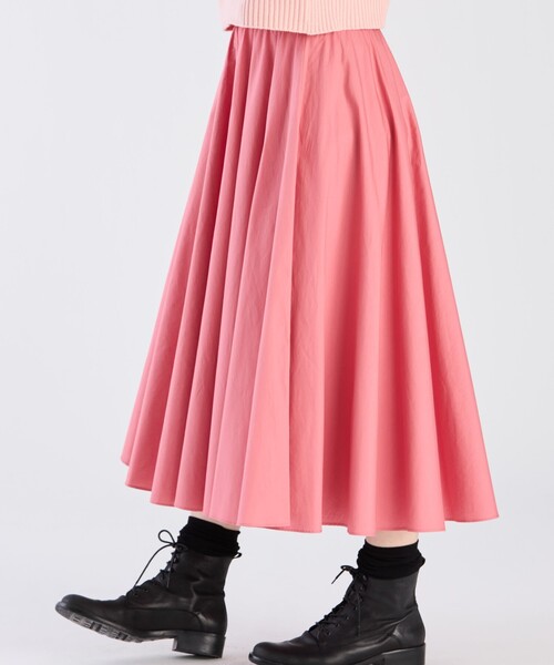 To b. by agnes b.（トゥービーバイアニエスベー）の「コットン サーキュラー スカート（スカート・レディース・ピンク・36/38/40）」の3枚目の写真