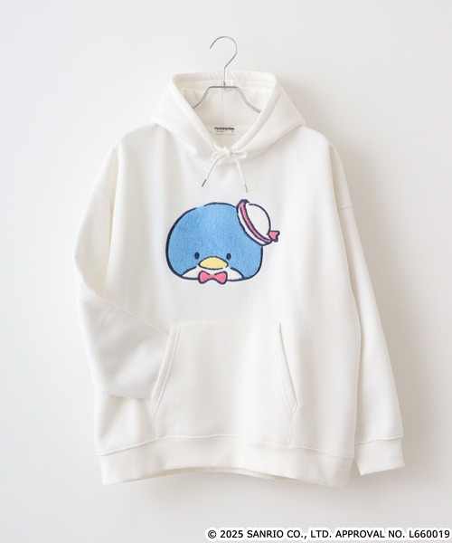 sanrio(サンリオ)の「サンリオキャラクターズ裏起毛ビッグシルエットプルパーカー(パーカー・メンズ・オフホワイト/レッド/ネイビー/ブラック/ピンクベージュ/ピンク系その他/ライトピンク/チャコール/オートミール/ラベンダー/ホワイト系その他/グリーン/アイボリー/サックスブルー/サックスブルー系1/サックスブルー系/ホワイト系その他2/ブラック系・FREE)」の5枚目の写真
