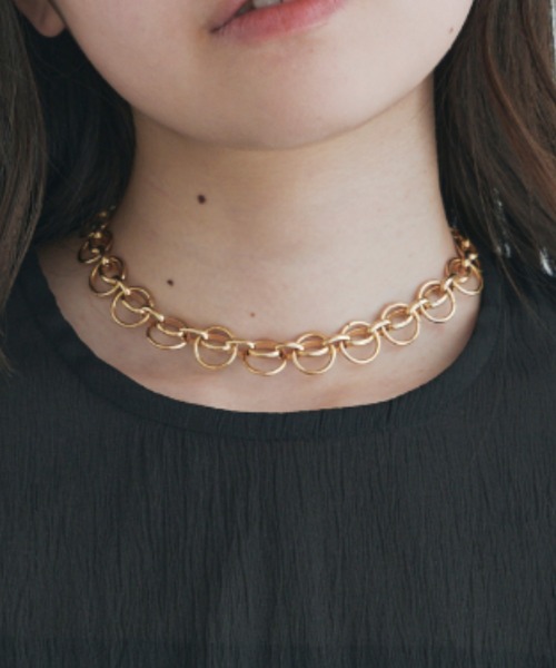 kiehtova（キエトヴァ）の「【kiehtova】OVAL CHAIN NECKLACE/オーバルチェーンネックレス（ネックレス・レディース・シルバー/ゴールド・FREE）」の2枚目の写真