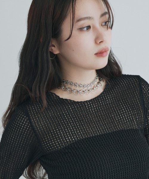 kiehtova（キエトヴァ）の「【kiehtova】OVAL CHAIN NECKLACE/オーバルチェーンネックレス（ネックレス・レディース・シルバー/ゴールド・FREE）」の9枚目の写真