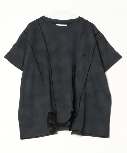 DISCOVERED(ディスカバード)の「DOCKING DAMAGE WIDE TEE(Tシャツ/カットソー・メンズ・ブラック/ベージュ・SMALL/LARGE)」の2枚目の写真