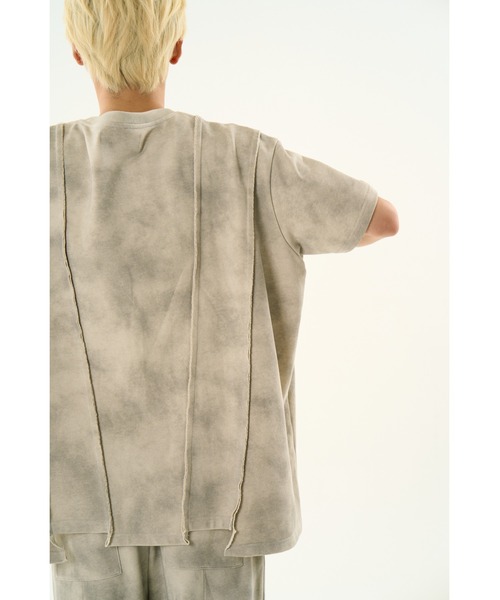 DISCOVERED(ディスカバード)の「DOCKING DAMAGE WIDE TEE(Tシャツ/カットソー・メンズ・ブラック/ベージュ・SMALL/LARGE)」の9枚目の写真