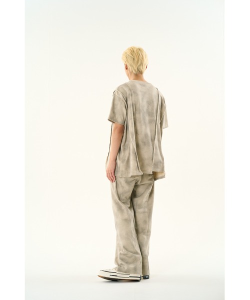 DISCOVERED(ディスカバード)の「DOCKING DAMAGE WIDE TEE(Tシャツ/カットソー・メンズ・ブラック/ベージュ・SMALL/LARGE)」の12枚目の写真