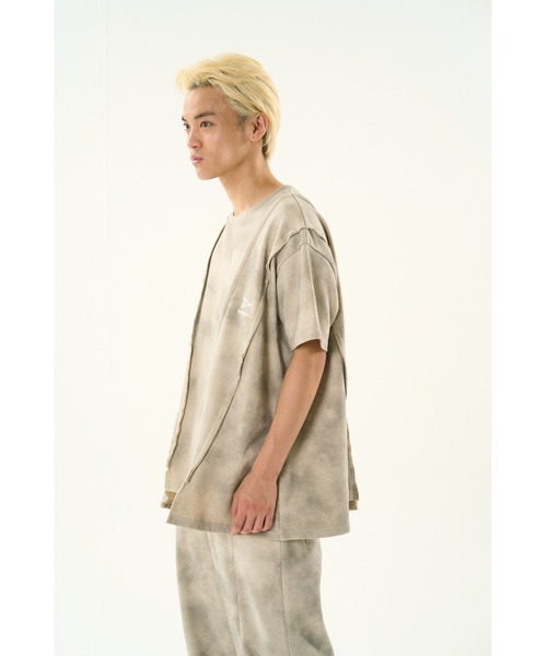 DISCOVERED(ディスカバード)の「DOCKING DAMAGE WIDE TEE(Tシャツ/カットソー・メンズ・ブラック/ベージュ・SMALL/LARGE)」の6枚目の写真