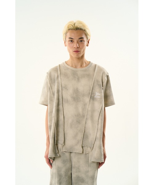 DISCOVERED(ディスカバード)の「DOCKING DAMAGE WIDE TEE(Tシャツ/カットソー・メンズ・ブラック/ベージュ・SMALL/LARGE)」の5枚目の写真