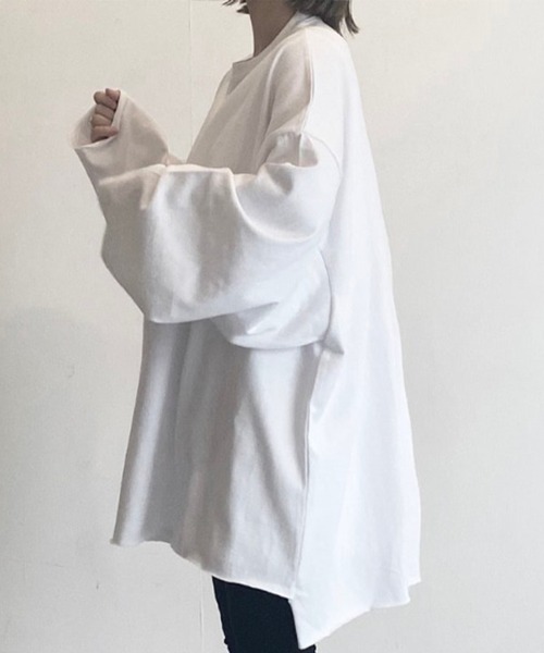 YACA（ヤーカ）の「cutoff mini logo tee/カットオフミニロゴT【unisex item】（Tシャツ/カットソー・レディース・ブラック/ホワイト・FREE）」の6枚目の写真