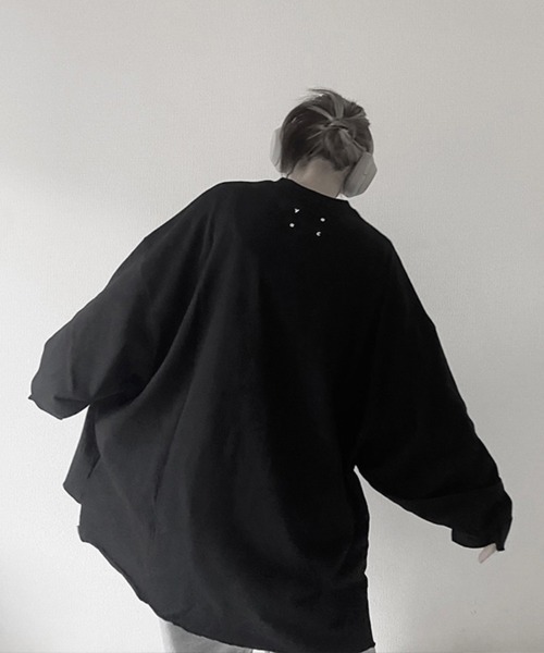 YACA（ヤーカ）の「cutoff mini logo tee/カットオフミニロゴT【unisex item】（Tシャツ/カットソー・レディース・ブラック/ホワイト・FREE）」の12枚目の写真