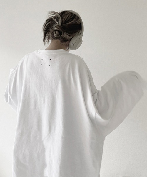 YACA（ヤーカ）の「cutoff mini logo tee/カットオフミニロゴT【unisex item】（Tシャツ/カットソー・レディース・ブラック/ホワイト・FREE）」の22枚目の写真