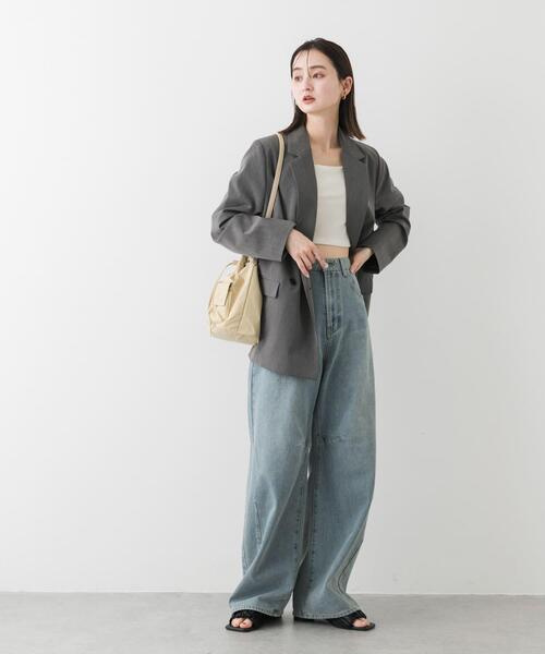 SENSE OF PLACE by URBAN RESEARCH（センスオブプレイスバイアーバンリサーチ）の「『セットアップ対応』 ダブルテーラードジャケット（その他アウター・レディース・ブラック/グレー/チェック・ONE）」の9枚目の写真