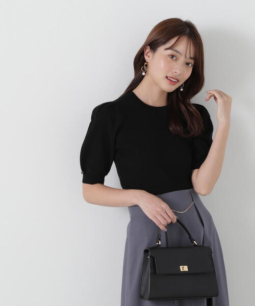 PROPORTION BODY DRESSING(プロポーションボディドレッシング)の「パフスリーブリブニット / 1215170301(ニット/セーター・レディース・レッド/ホワイト系その他/ブラック/グレー・SMALL/MEDIUM)」の18枚目の写真