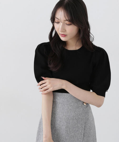 PROPORTION BODY DRESSING(プロポーションボディドレッシング)の「パフスリーブリブニット / 1215170301(ニット/セーター・レディース・レッド/ホワイト系その他/ブラック/グレー・SMALL/MEDIUM)」の21枚目の写真
