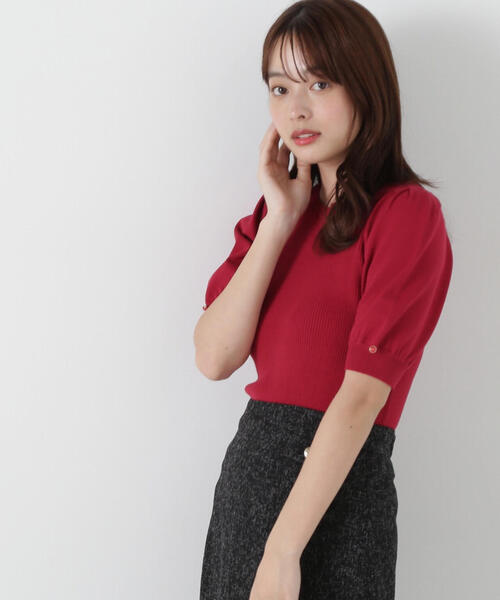 PROPORTION BODY DRESSING(プロポーションボディドレッシング)の「パフスリーブリブニット / 1215170301(ニット/セーター・レディース・レッド/ホワイト系その他/ブラック/グレー・SMALL/MEDIUM)」の14枚目の写真