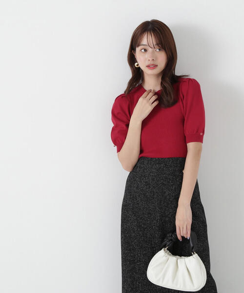 PROPORTION BODY DRESSING(プロポーションボディドレッシング)の「パフスリーブリブニット / 1215170301(ニット/セーター・レディース・レッド/ホワイト系その他/ブラック/グレー・SMALL/MEDIUM)」の15枚目の写真