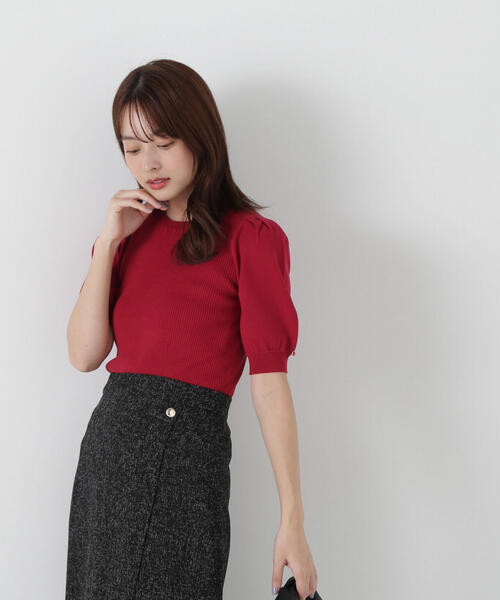 PROPORTION BODY DRESSING(プロポーションボディドレッシング)の「パフスリーブリブニット / 1215170301(ニット/セーター・レディース・レッド/ホワイト系その他/ブラック/グレー・SMALL/MEDIUM)」の16枚目の写真