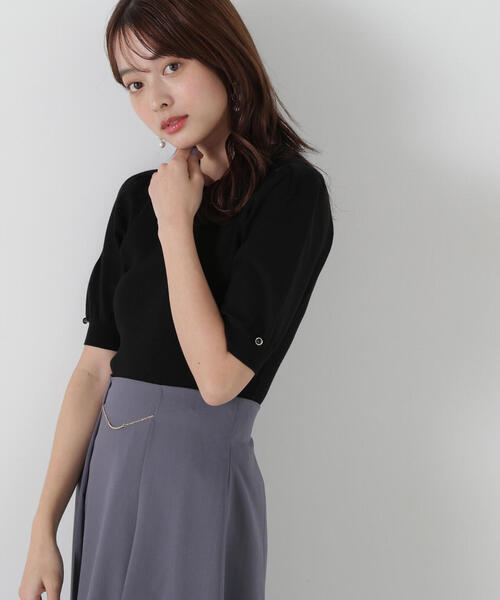 PROPORTION BODY DRESSING(プロポーションボディドレッシング)の「パフスリーブリブニット / 1215170301(ニット/セーター・レディース・レッド/ホワイト系その他/ブラック/グレー・SMALL/MEDIUM)」の3枚目の写真