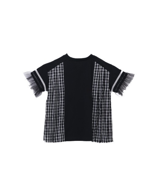 unica（ユニカ）の「サイドプリーツチェックＴ（Tシャツ/カットソー・キッズ・ブラック/オフホワイト・S/M/L/XL）」の10枚目の写真