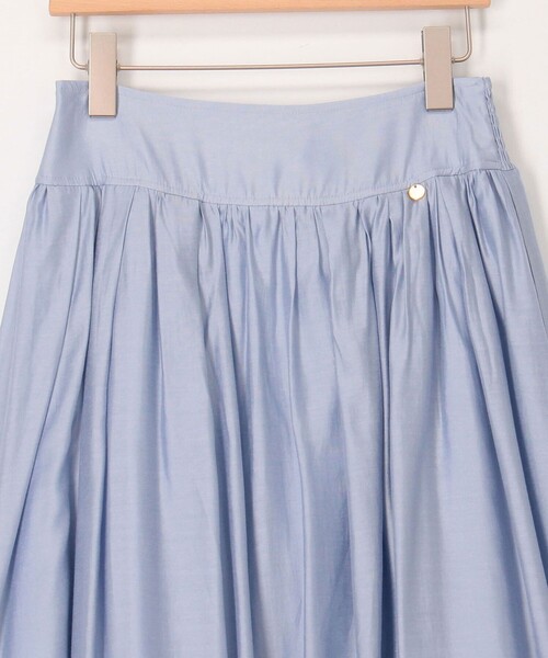 MICO COULIER（ミコクリエ）の「《セットアップ対応》シルキーローンスカート（スカート・レディース・サックスブルー/オフホワイト/チャコールグレー・38/36）」の14枚目の写真
