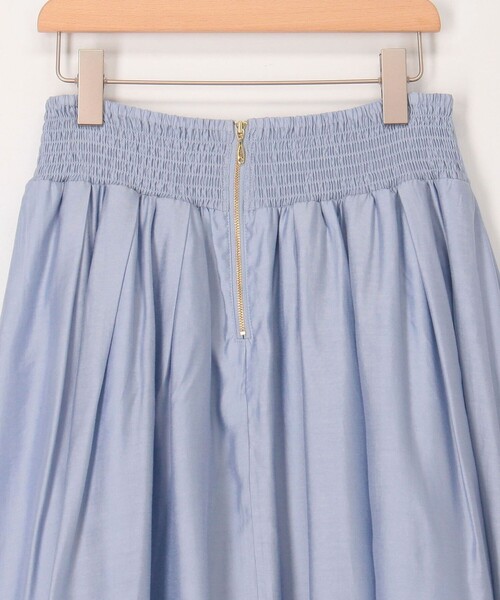 MICO COULIER（ミコクリエ）の「《セットアップ対応》シルキーローンスカート（スカート・レディース・サックスブルー/オフホワイト/チャコールグレー・38/36）」の18枚目の写真
