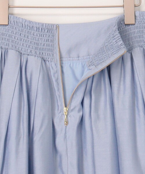 MICO COULIER（ミコクリエ）の「《セットアップ対応》シルキーローンスカート（スカート・レディース・サックスブルー/オフホワイト/チャコールグレー・38/36）」の19枚目の写真