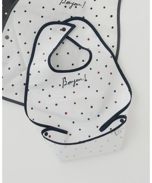 IENA ENFANT(イエナアンファン)の「《追加》【BASIC】お食事スタイ baby(スタイ/よだれかけ・キッズ・ブラック/ブラック系その他/ホワイト/ホワイト系その他・FREE)」の2枚目の写真