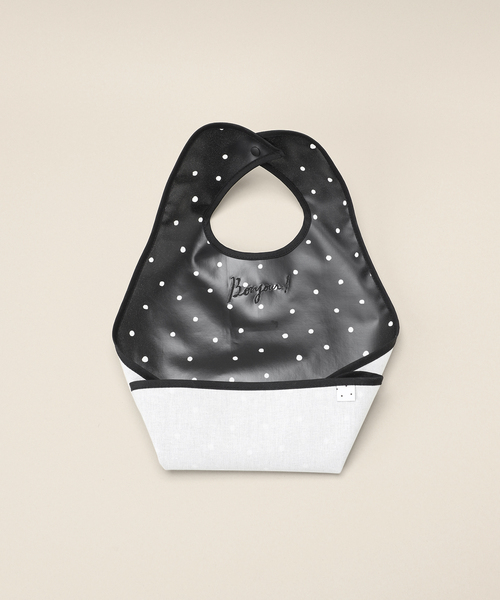 IENA ENFANT(イエナアンファン)の「《追加》【BASIC】お食事スタイ baby(スタイ/よだれかけ・キッズ・ブラック/ブラック系その他/ホワイト/ホワイト系その他・FREE)」の4枚目の写真