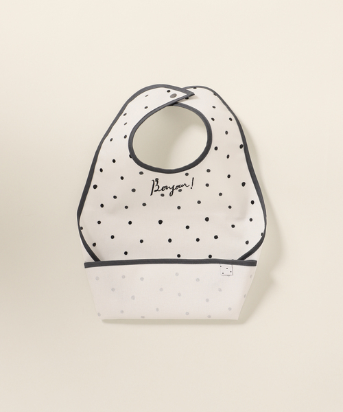 IENA ENFANT(イエナアンファン)の「《追加》【BASIC】お食事スタイ baby(スタイ/よだれかけ・キッズ・ブラック/ブラック系その他/ホワイト/ホワイト系その他・FREE)」の1枚目の写真