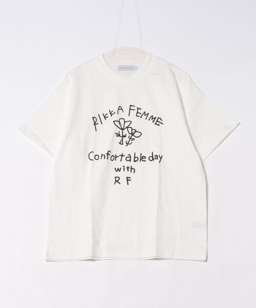 ムラサキスポーツ(ムラサキスポーツ)の「RIKKA FEMME/リッカファム Tシャツ RF25SS11(Tシャツ/カットソー・レディース・ライトベージュ/ネイビー/ホワイト・FREE)」の13枚目の写真