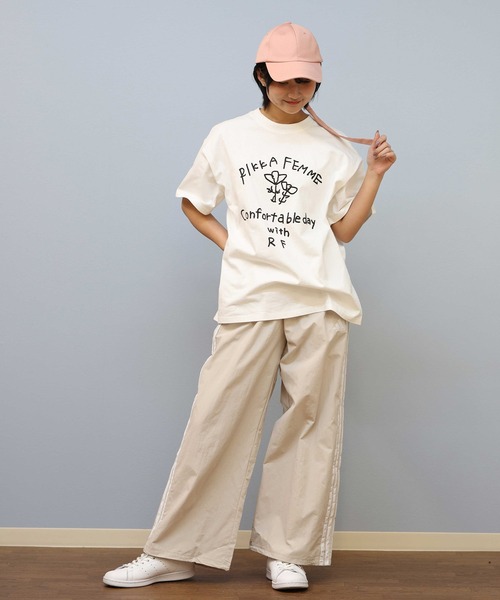 ムラサキスポーツ(ムラサキスポーツ)の「RIKKA FEMME/リッカファム Tシャツ RF25SS11(Tシャツ/カットソー・レディース・ライトベージュ/ネイビー/ホワイト・FREE)」の10枚目の写真
