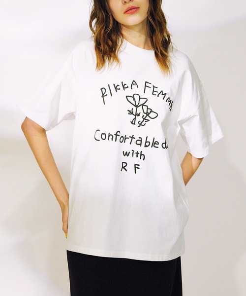 ムラサキスポーツ(ムラサキスポーツ)の「RIKKA FEMME/リッカファム Tシャツ RF25SS11(Tシャツ/カットソー・レディース・ライトベージュ/ネイビー/ホワイト・FREE)」の22枚目の写真