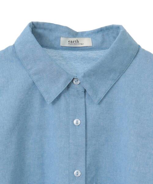 earth music&ecology(アースミュージックアンドエコロジー)の「スカラップトリムシャツ(シャツ/ブラウス・レディース・ブラック/オフホワイト/ブルー・FREE)」の19枚目の写真