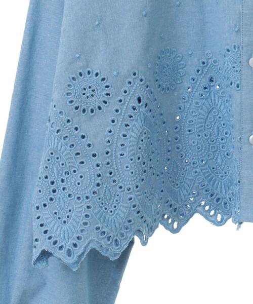 earth music&ecology(アースミュージックアンドエコロジー)の「スカラップトリムシャツ(シャツ/ブラウス・レディース・ブラック/オフホワイト/ブルー・FREE)」の21枚目の写真