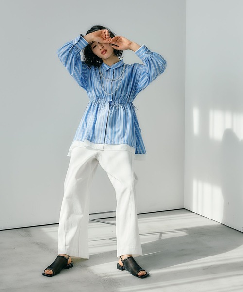 RINASCIMETO リナシメント　エレガント長袖ブラウス 肩出しエレガントブラウス01207 – Okia-official